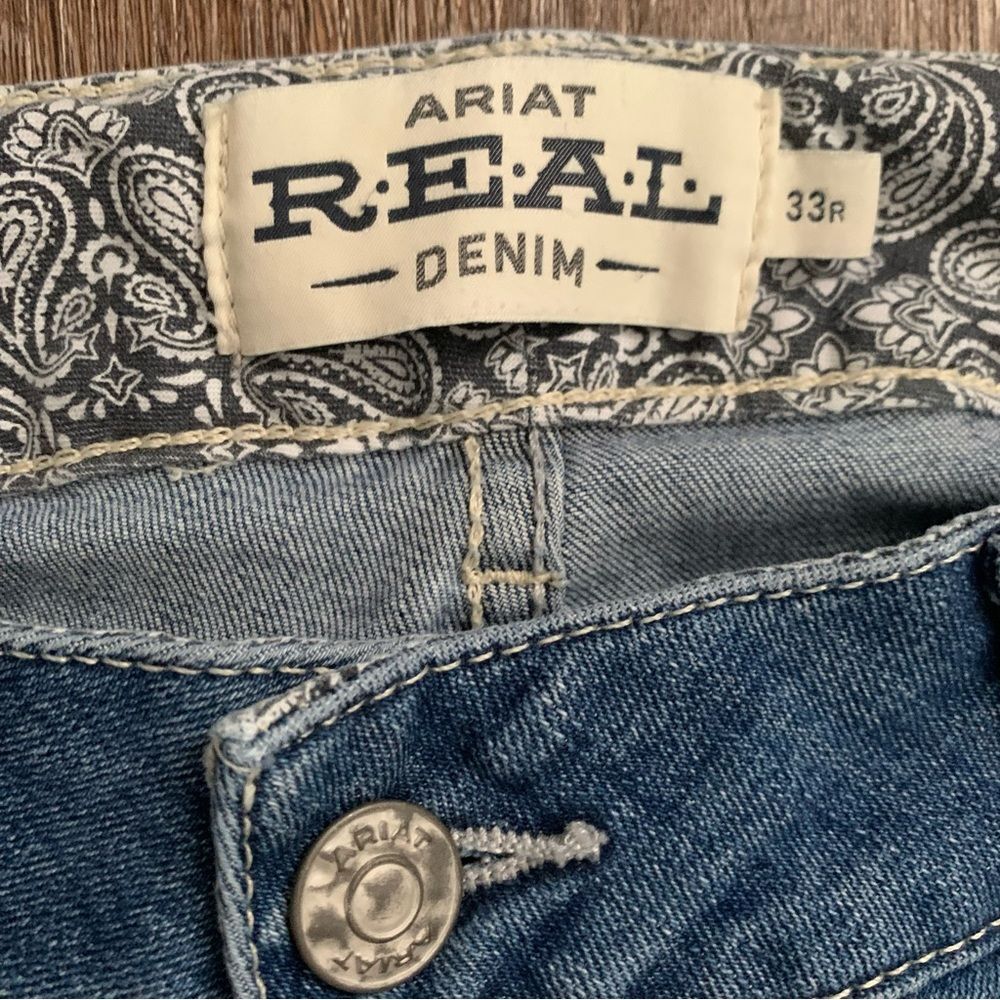 Ariat Real Denim Mid Rise Boot Cut Jeans Size 33 - Picture 4 of 10
